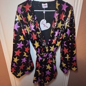 Buddy love sequin wrap dress